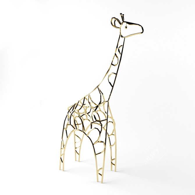 Tall & Adorable Giraffe Toy 3D model image 1