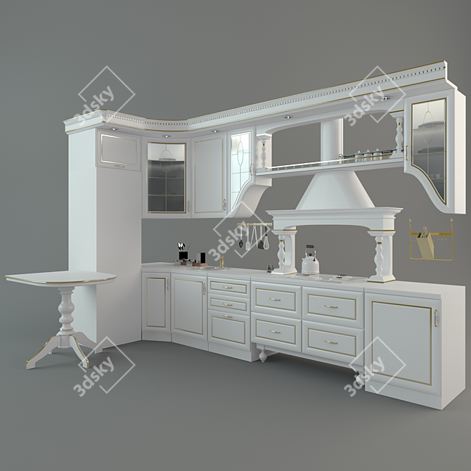 Stuffed Kitchen: A Blend of Flavors 3D model image 1