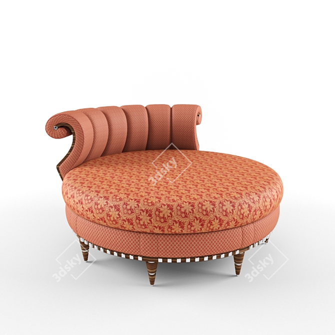 Round and Cozy Sofa 3D model image 1