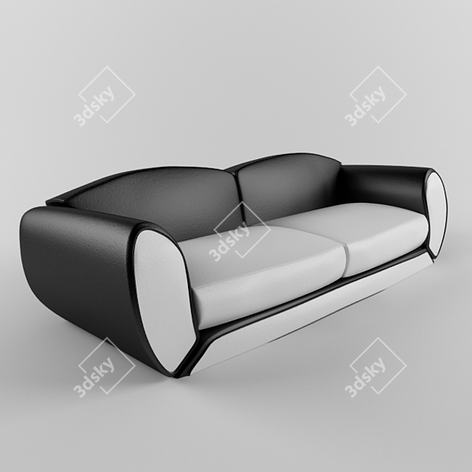 Monochrome Sofa 3D model image 1