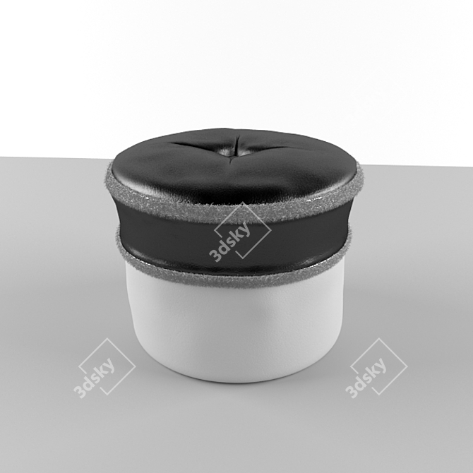 Cozy Cushion Ottoman 3D model image 1