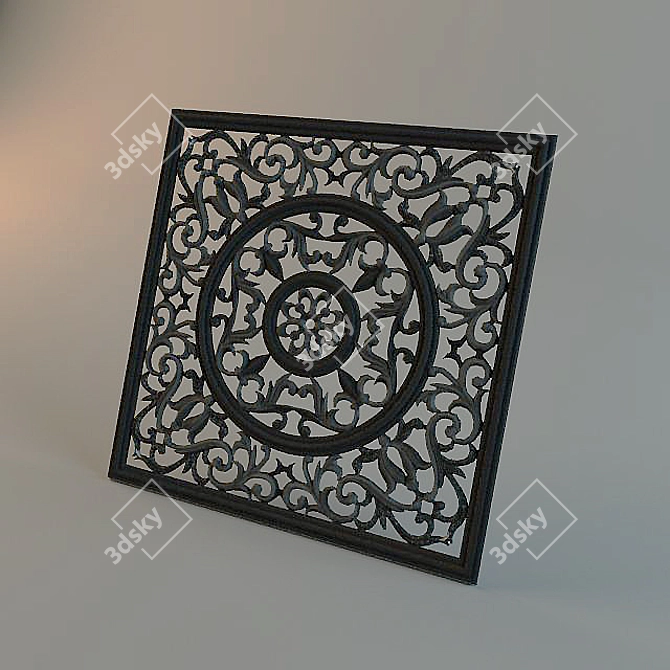 Elegant Floral Module with Circular Design 3D model image 1