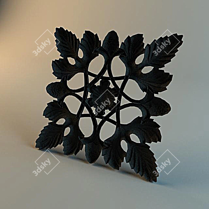 Title: Ornate Acorns Design Module 3D model image 1