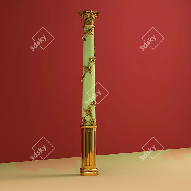 Classic Column with Capital 3D model image 1