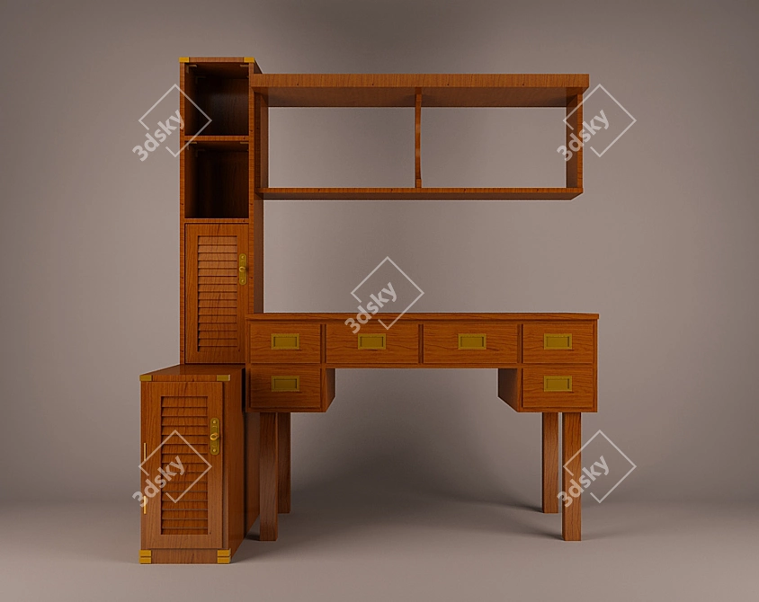 Carotti Texture-Infused Table 3D model image 1