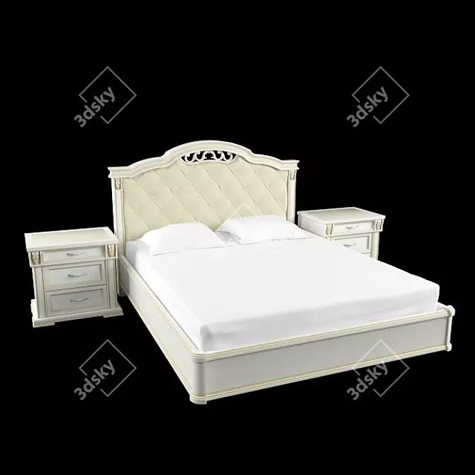 Elegia Bed - Perfectly Modeled 3D model image 1