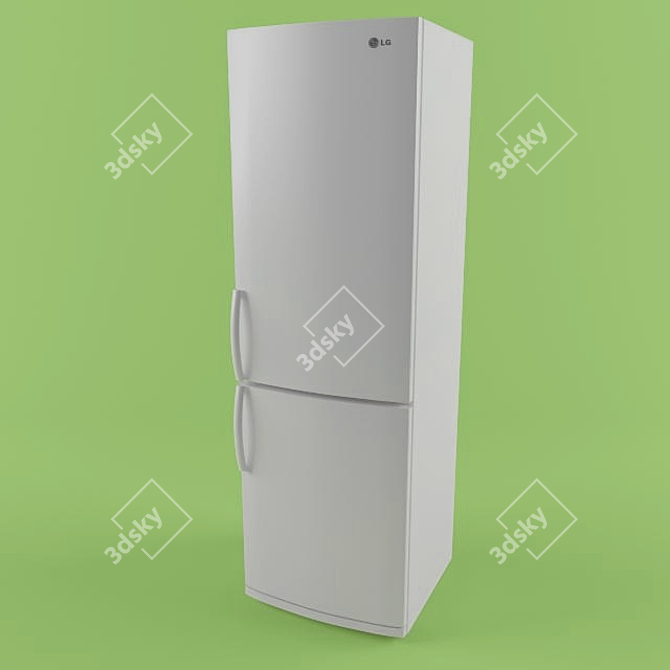 LG 1900х600х600 Fridge: Spacious and Efficient 3D model image 1