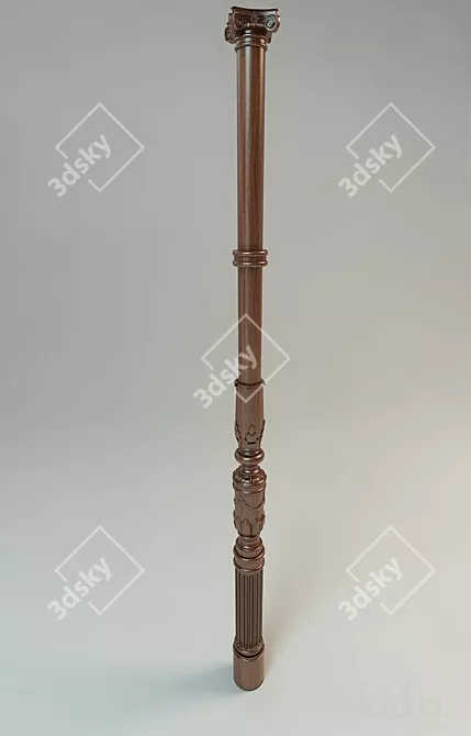 Elegant Heritage Column: Timeless Interior Statement 3D model image 1