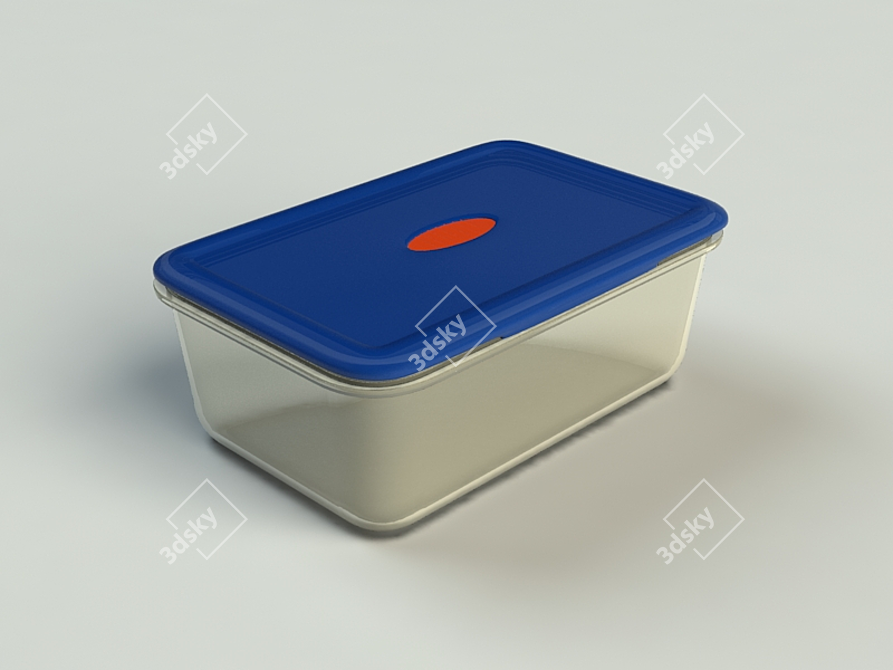 Versatile Plastic Food Storage 3D model image 1