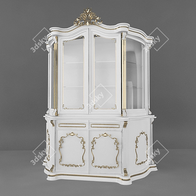 Elegant Display Cabinet -  витрина 3D model image 1