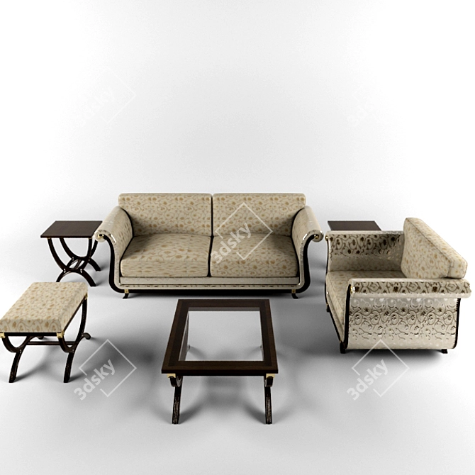 Classic Comfort Sofa | Timeless Elegance 3D model image 1