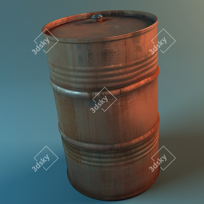 Rustic Barrel Decor | Vintage Style 3D model image 1