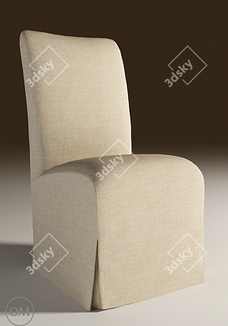 Cozy Flandia Slip Covered Chair 3D model image 1