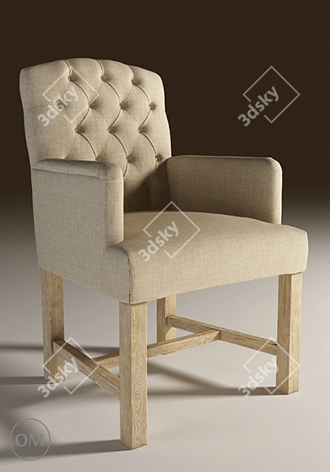 Elegant Melanie Armchair: Comfort and Style 3D model image 1