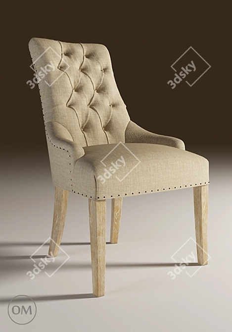 Title: Vintage-inspired Oldham Armchair 3D model image 1