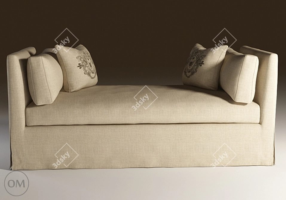 Elegant Walterom Daybed Sofa 3D model image 1