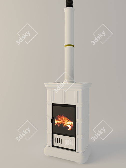 Elegant Mosaic Furnace 3D model image 1