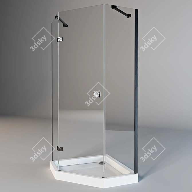 900х900 Shower: Compact and Luxurious 3D model image 1