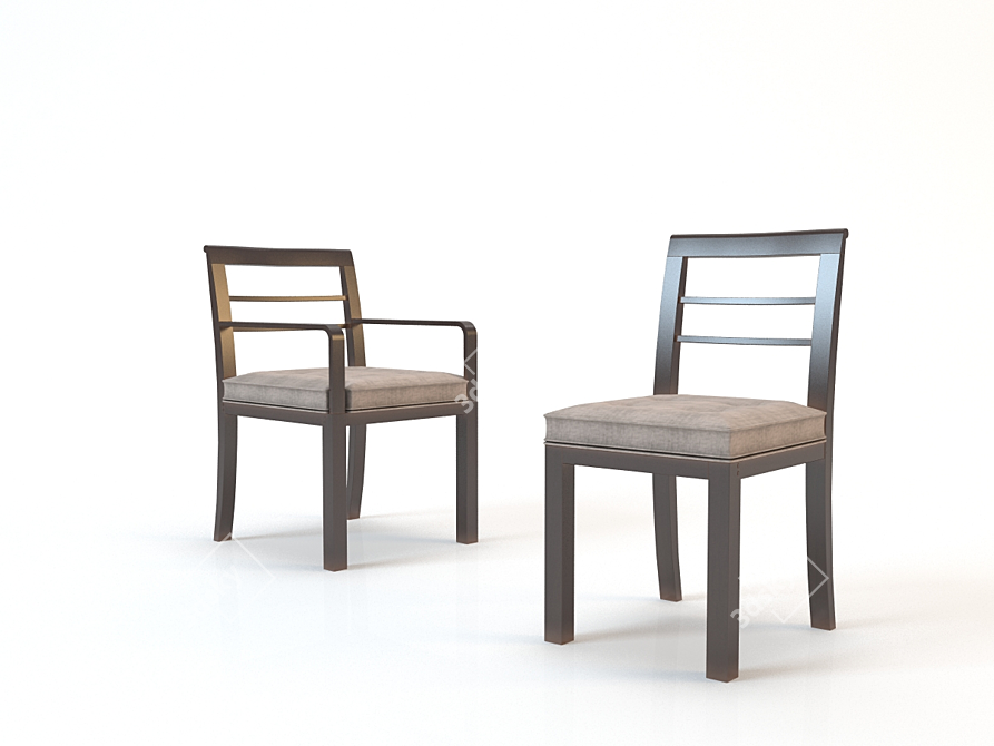 Elegant Morelato Chair 3D model image 1