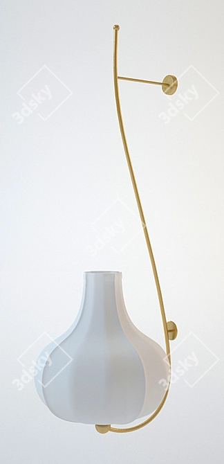 Italian Designer Sconce: Exquisite Lighting Fixture 3D model image 1