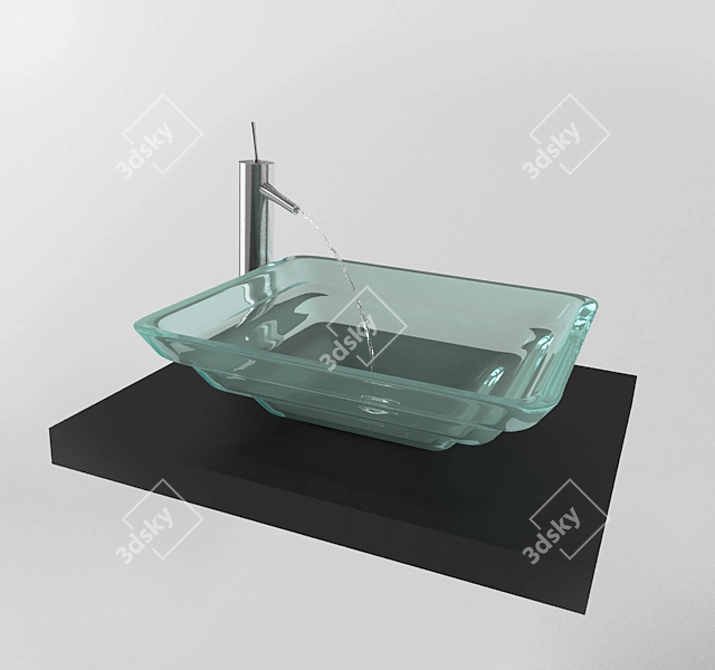 Title: Kraus Bathroom Sink 3D model image 1