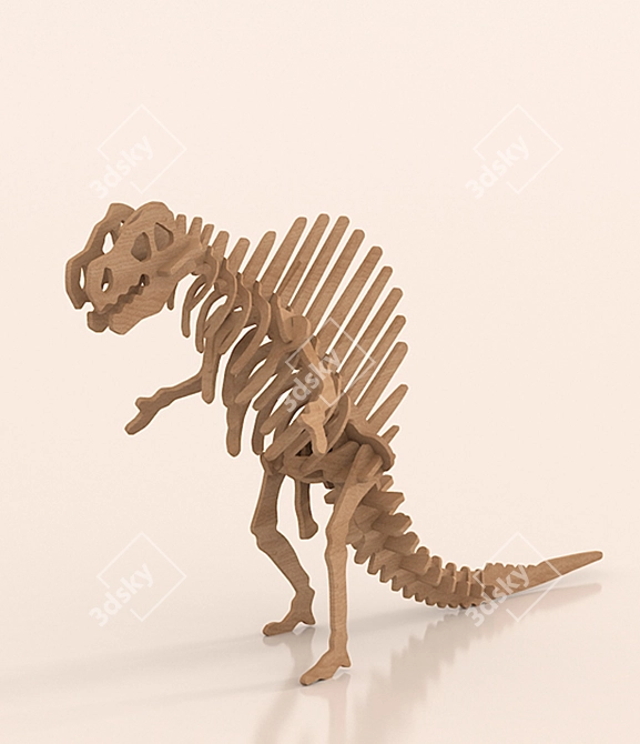 Roaring Raptor - Lifelike Dino Model 3D model image 1