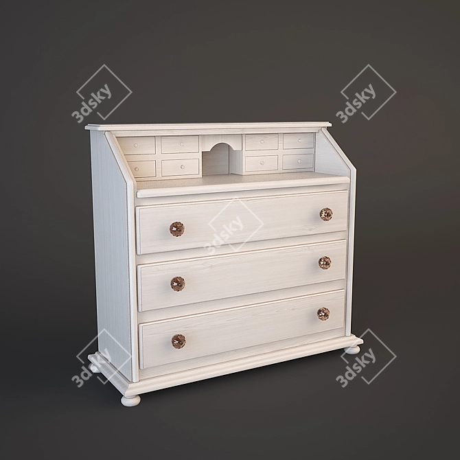Effortless Elegance: Dolfi Drop Front Dresser 3D model image 1