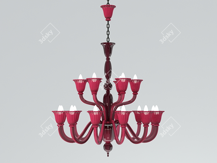 Elegant Crystal Chandelier 3D model image 1