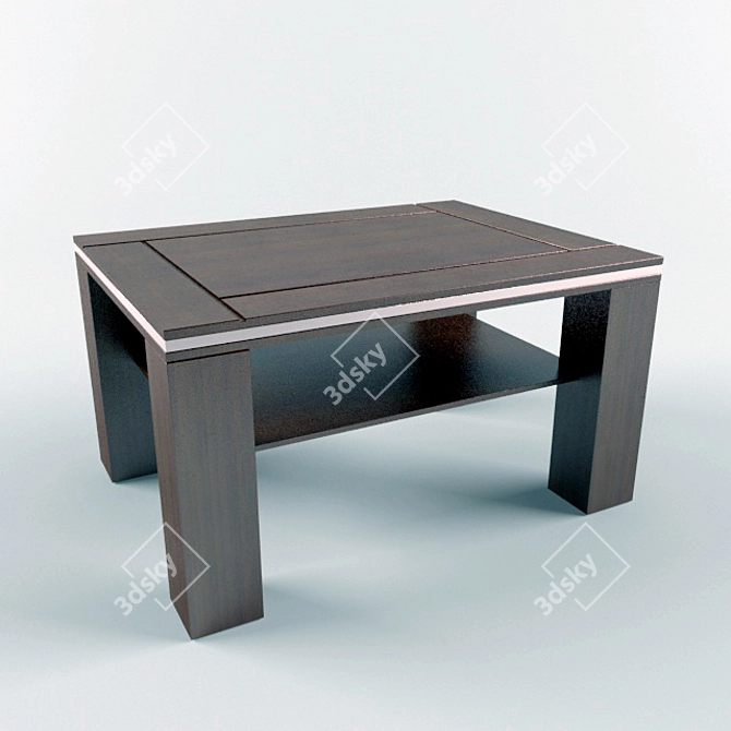 Elegant Matte Coffee Table 3D model image 1