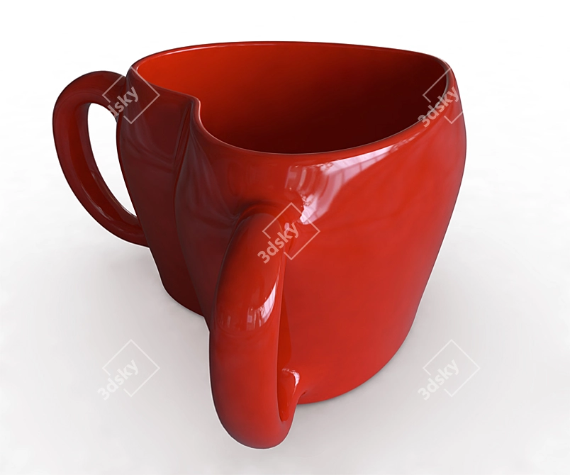 Heartful Cup for Two 3D model image 1