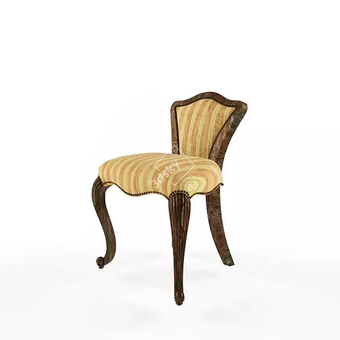 Elegance Upholstered Chair 3D model image 1