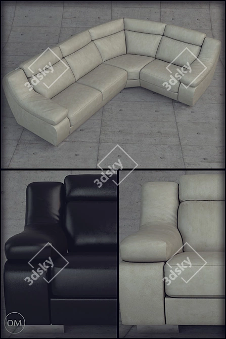 Elegant Monaco Furniture 3D model image 1