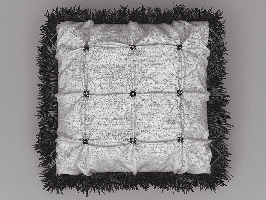 Translation of the description: All translated into Mesh. Not heavy and renders quickly.

Supposed title: Mesh Fringe Pillow 3D model image 1