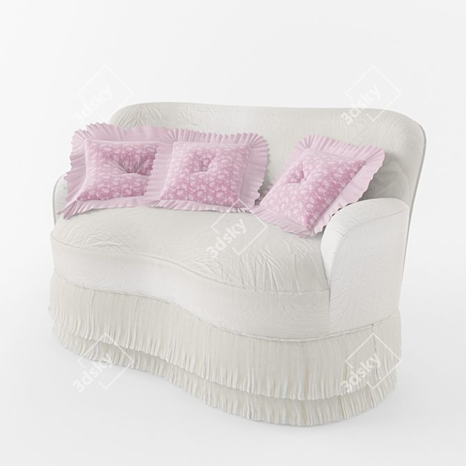 Cozy Kids Sofa 3D model image 1