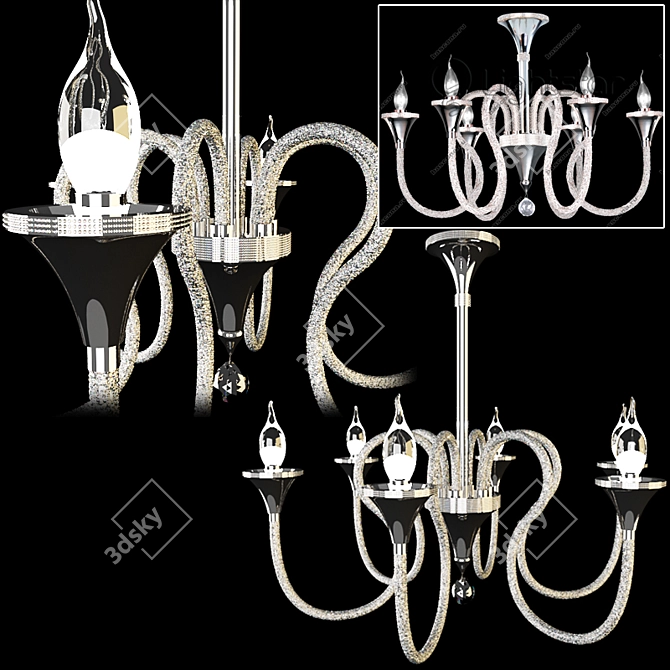 Serpente Pendant Chandelier 3D model image 1