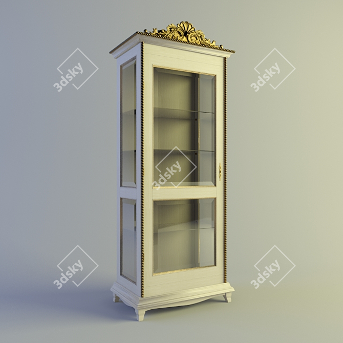 Elegant Tableware Showcase 3D model image 1