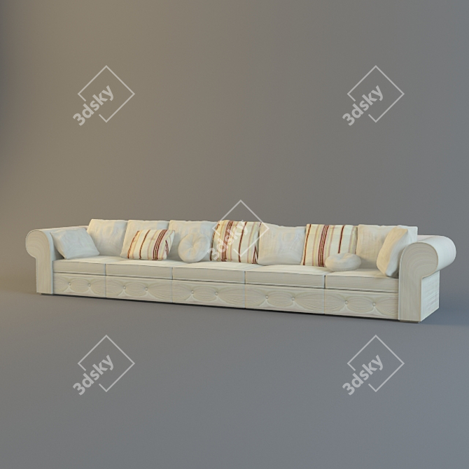 Elegant Cattelan Italia Doge Sofa 3D model image 1