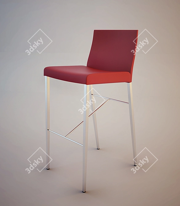 Elegant Anna Bar Stool 3D model image 1