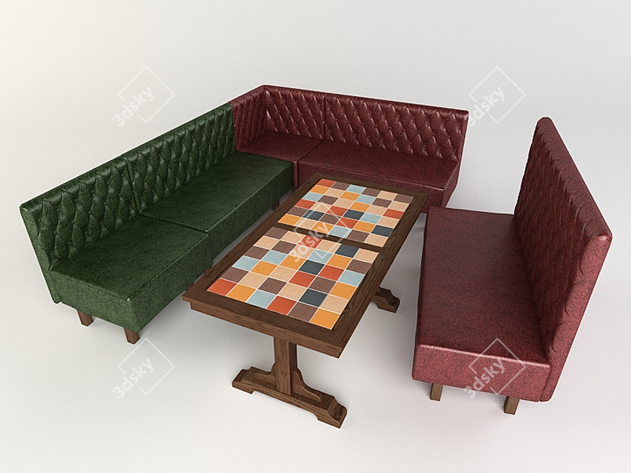 Versatile Bar Furniture: Comfortable & Stylish 3D model image 1
