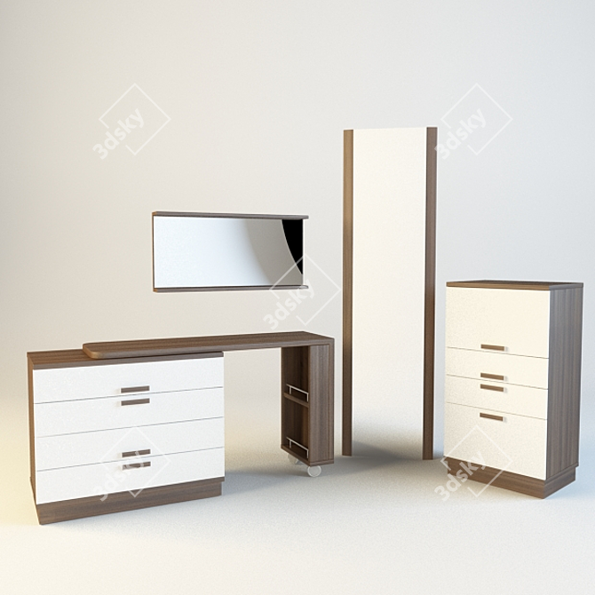 Angstrem Laina Bedroom Set 3D model image 1