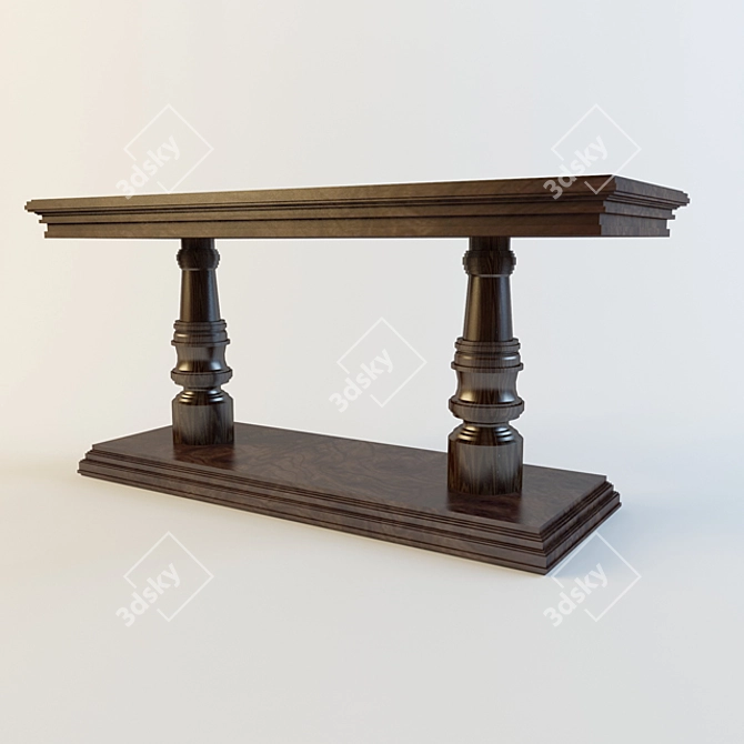 Elegant Anastasia Console Table 3D model image 1