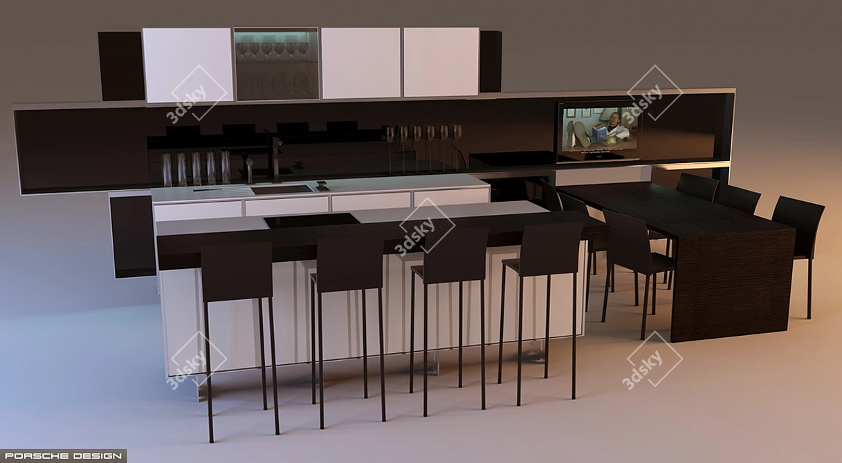 Porsche Design: Premium Kitchen Upgrade 3D model image 1