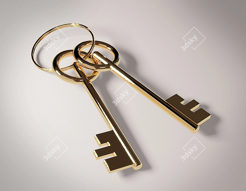 Title: Sleek Iconic Key 3D model image 1