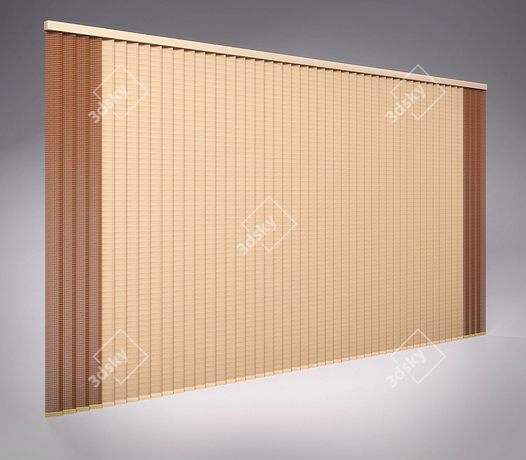 Vertical Blinds - Natural Materials 3D model image 1