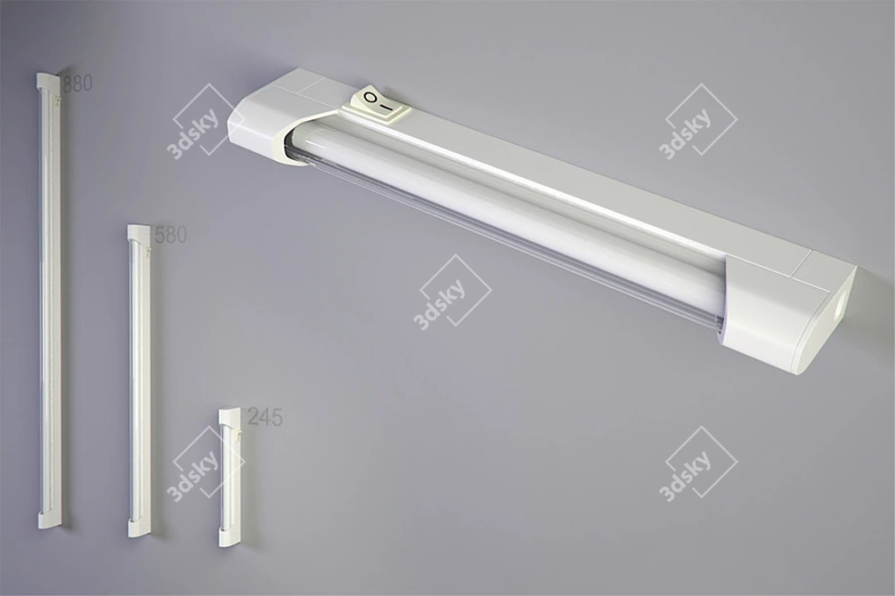 Sleek Luminary Set: 245/580/880mm 3D model image 1