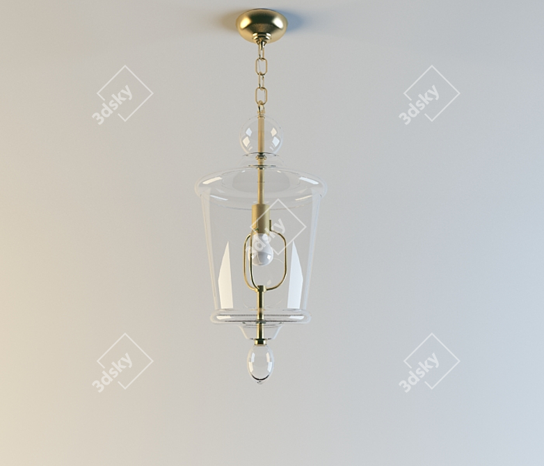  Vintage Lantern: 3D Model 3D model image 1