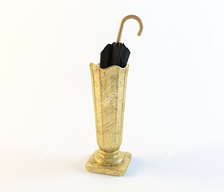 Elegant Umbrella Vase 3D model image 1