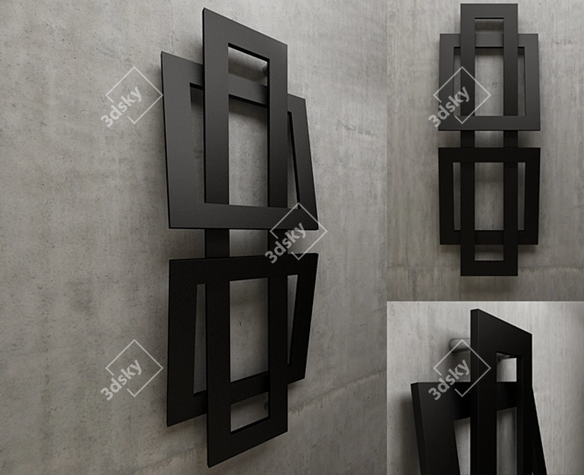 Brem Cross 152-56: Vertical Towel Warmer & Heater 3D model image 1