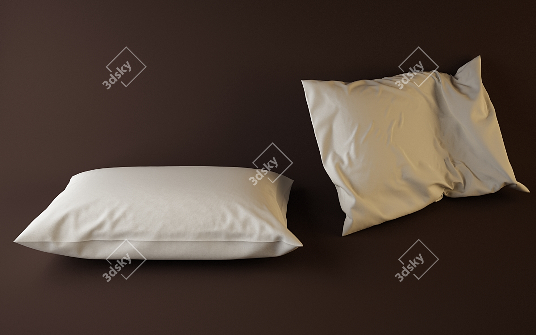 Cozy Dream Pillows 3D model image 1