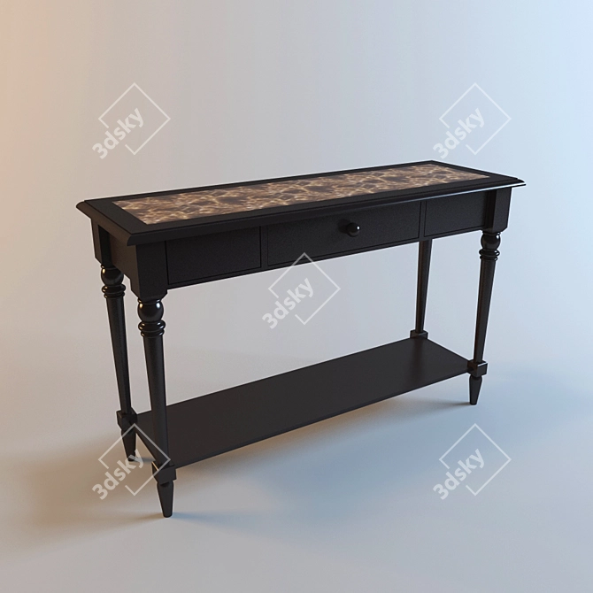 Modern Entryway Console Table 3D model image 1